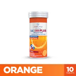 Cac 1000 Plus Orange Flavour Effervescent Tablets 10s